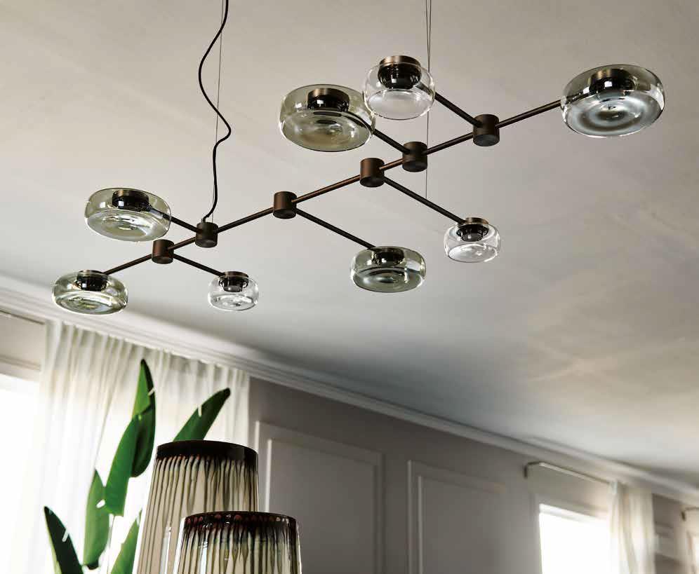 CIRCUIT Modular glass ceiling lamp