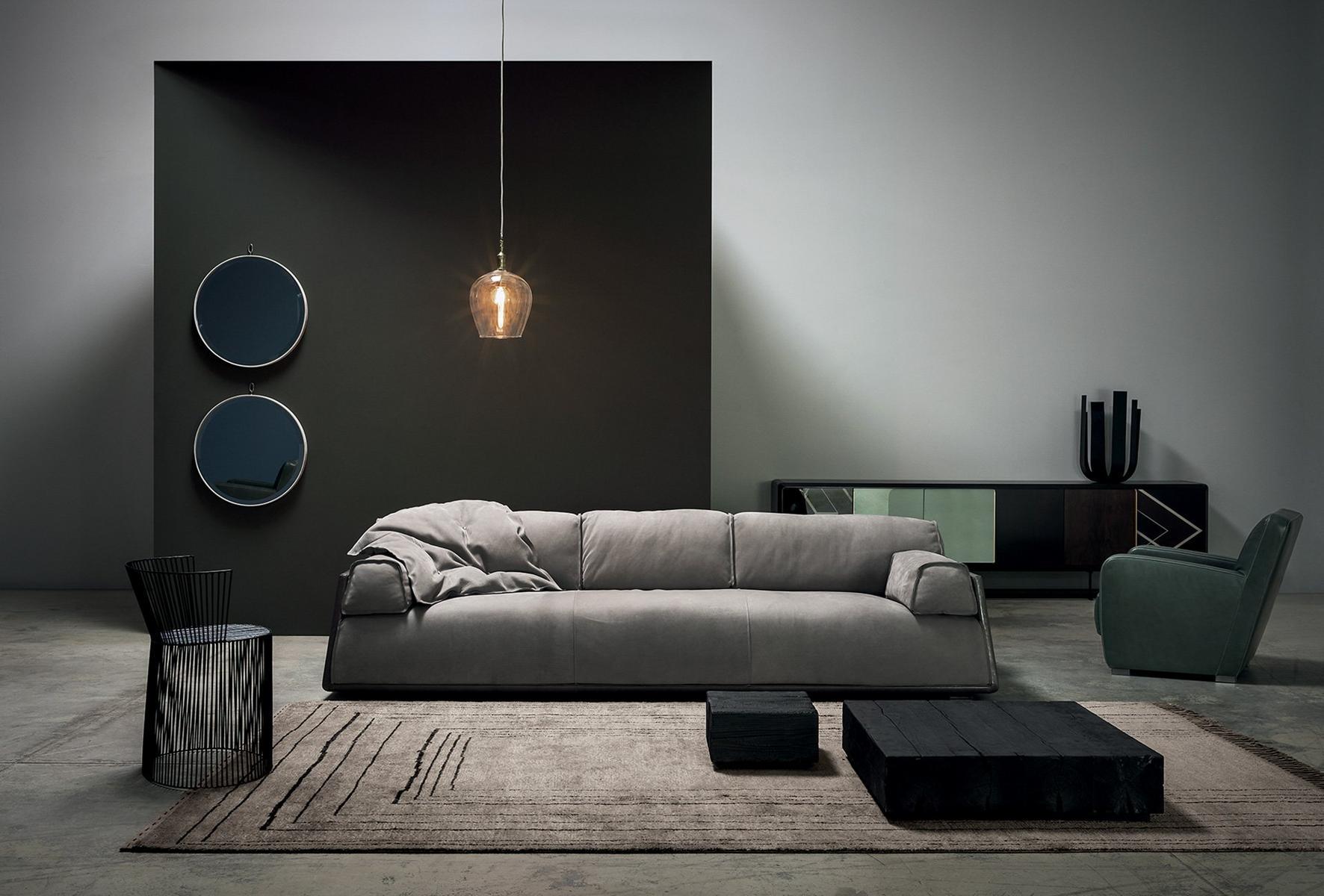 HARD & SOFT SLIM Leather sofa