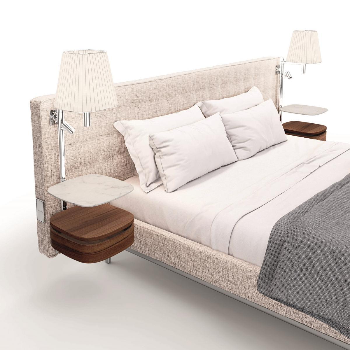 VOLAGE EX-S NIGHT Bed with integrated nightstands