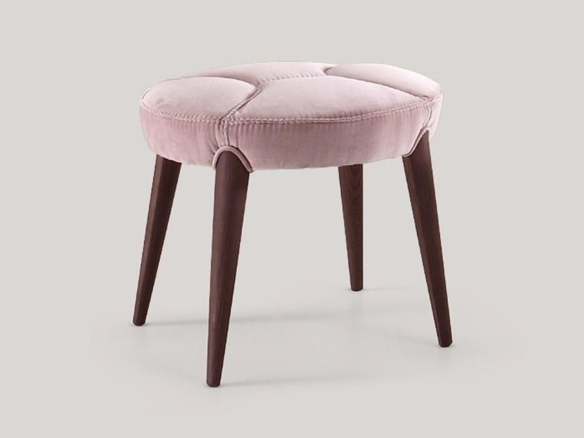 CONTEMPORARY LIVING Upholstered fabric stool