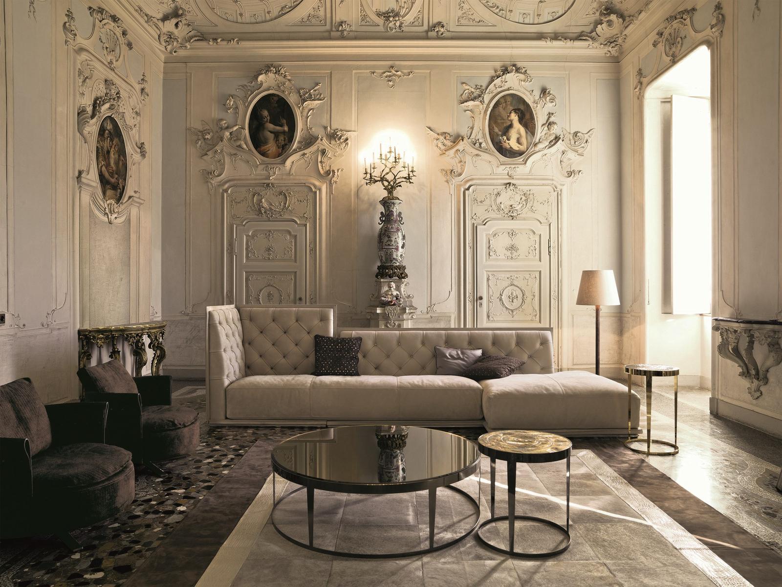 AMADEUS Round metal coffee table