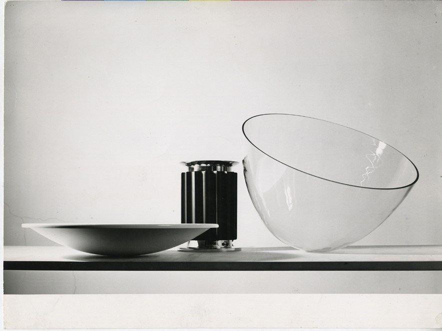 TACCIA SMALL LED indirect light glass and aluminium table lamp