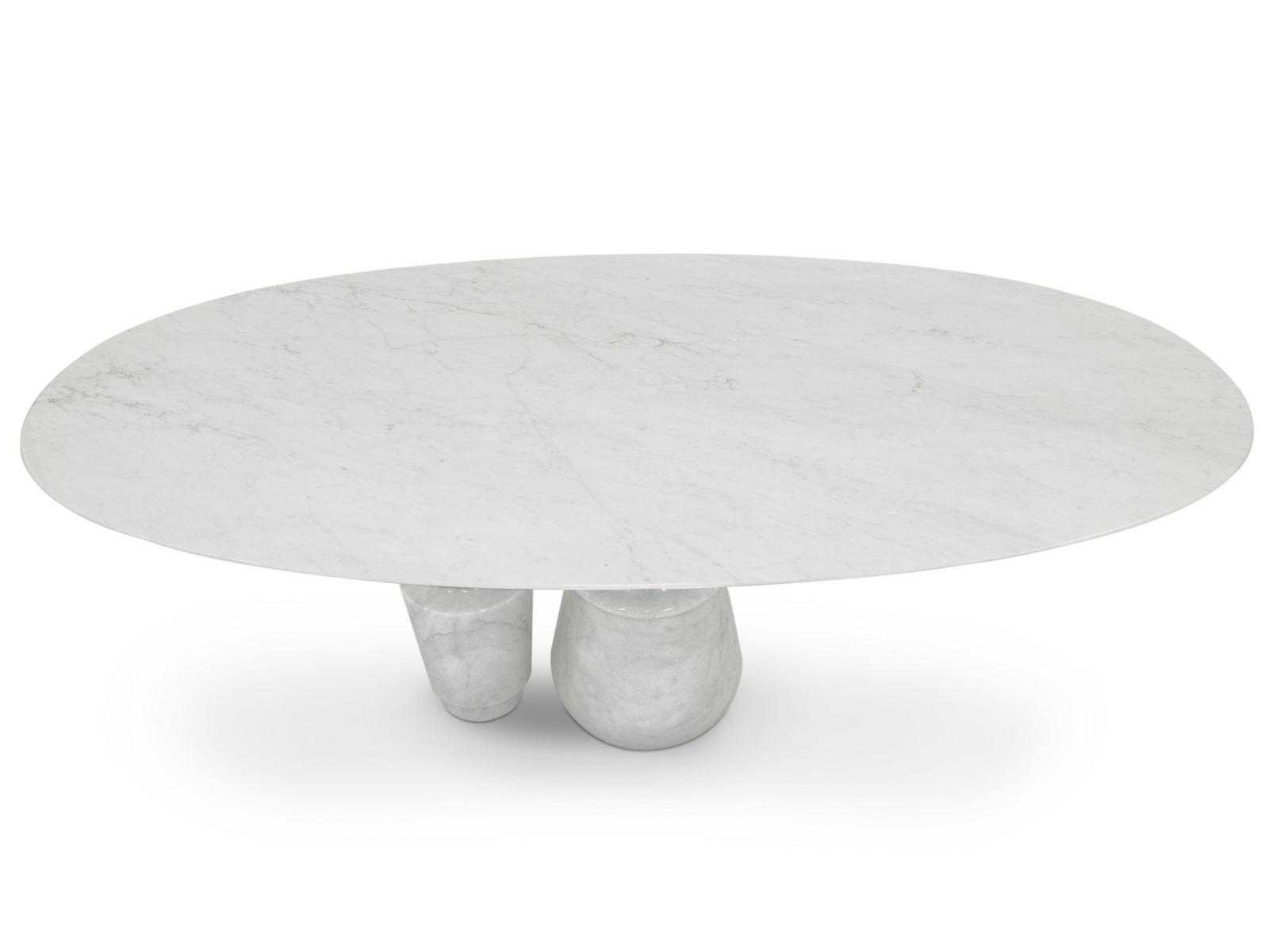 PIETRA OVAL Oval marble dining table