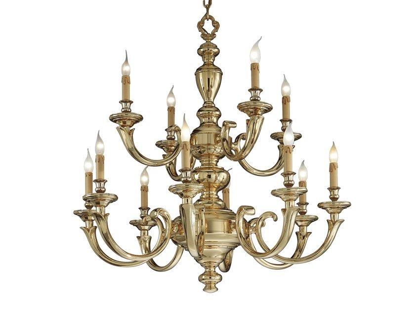AMOS 260/8+4 Polished Brass chandelier