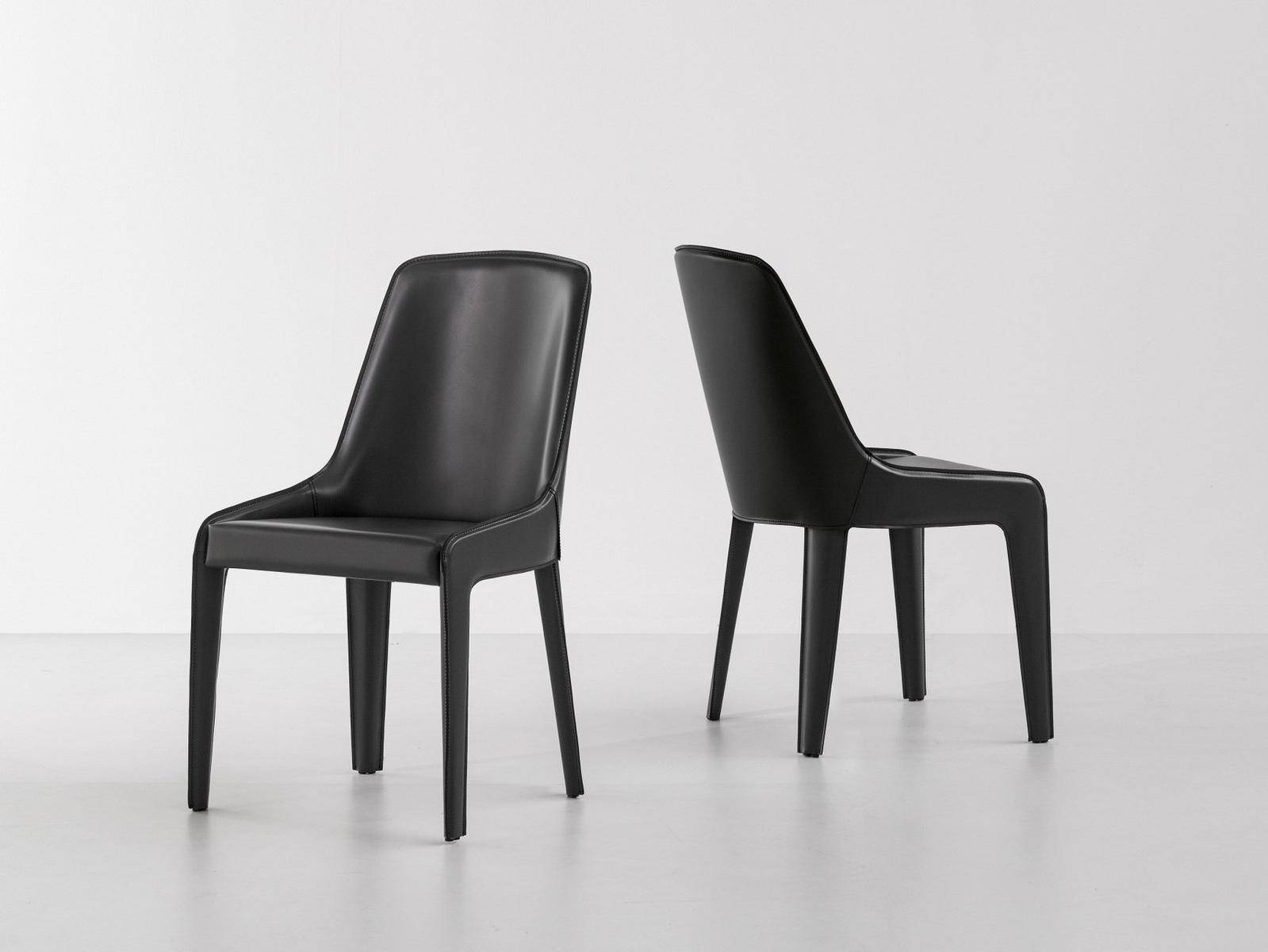 LAMINA Tanned leather chair