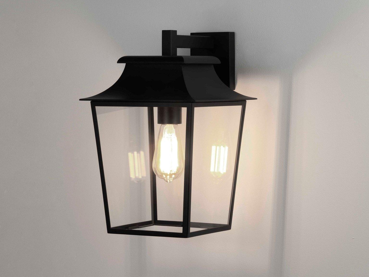 RICHMOND WALL Glass and steel Outdoor wall Lamp