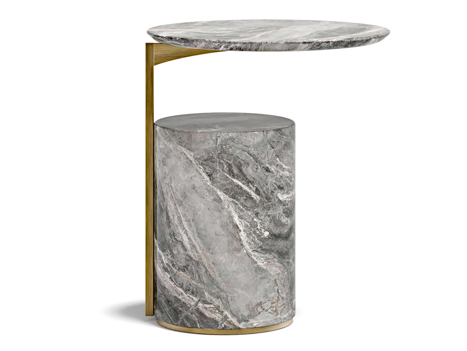 HUGO Round marble high side table
