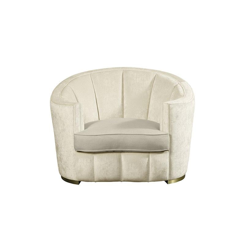 ELIODORO Curved velvet sofa