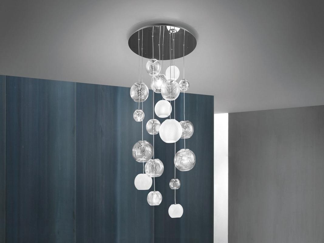 OTO SP R Blown glass pendant lamp