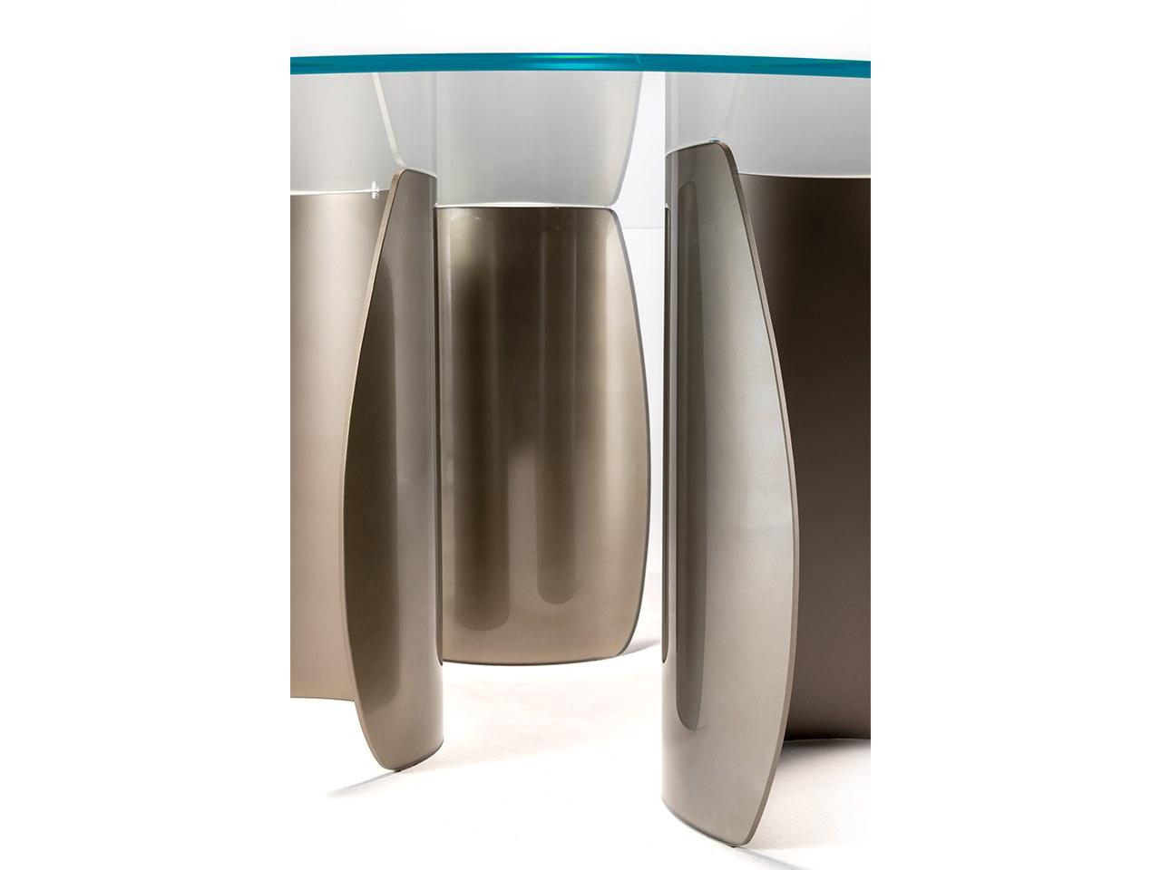 PETALO 72 Round glass dining table