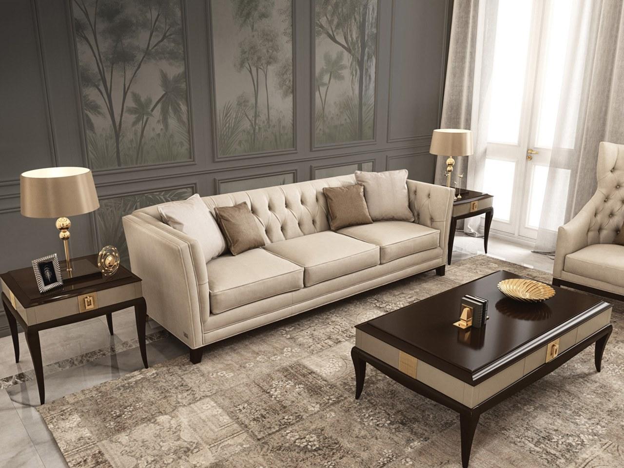 PR.336 Square wooden coffee table with storage space