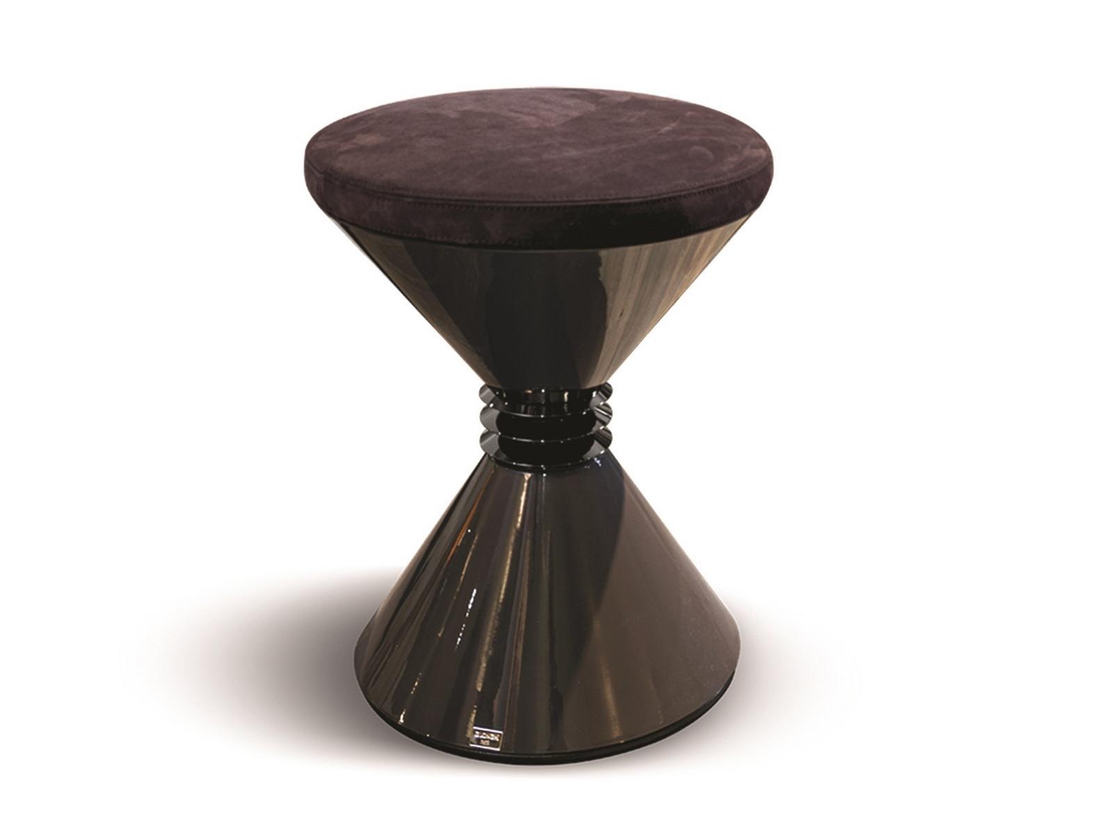 ANGIE Round nabuk pouf