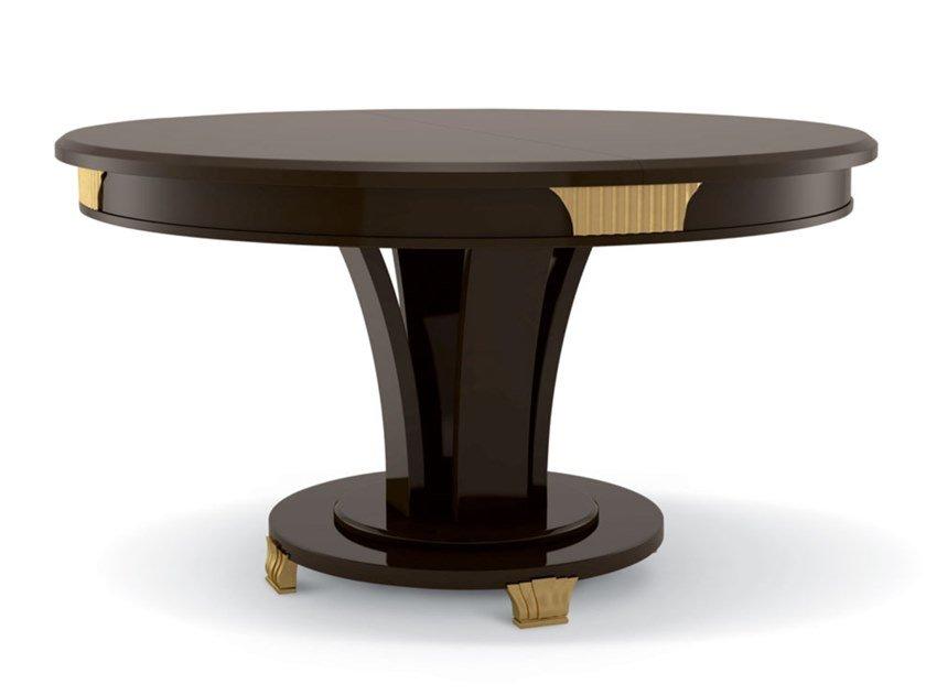 2113 Extending round wooden table