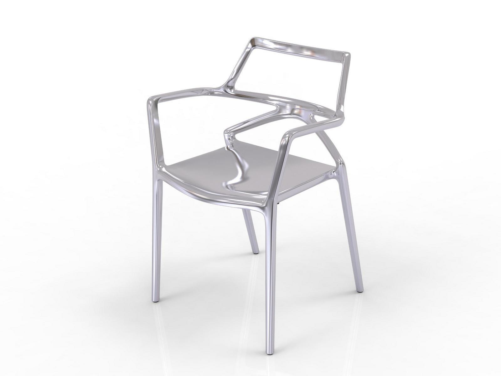 DELTA PREMIUM Polypropylene garden chair with armrests