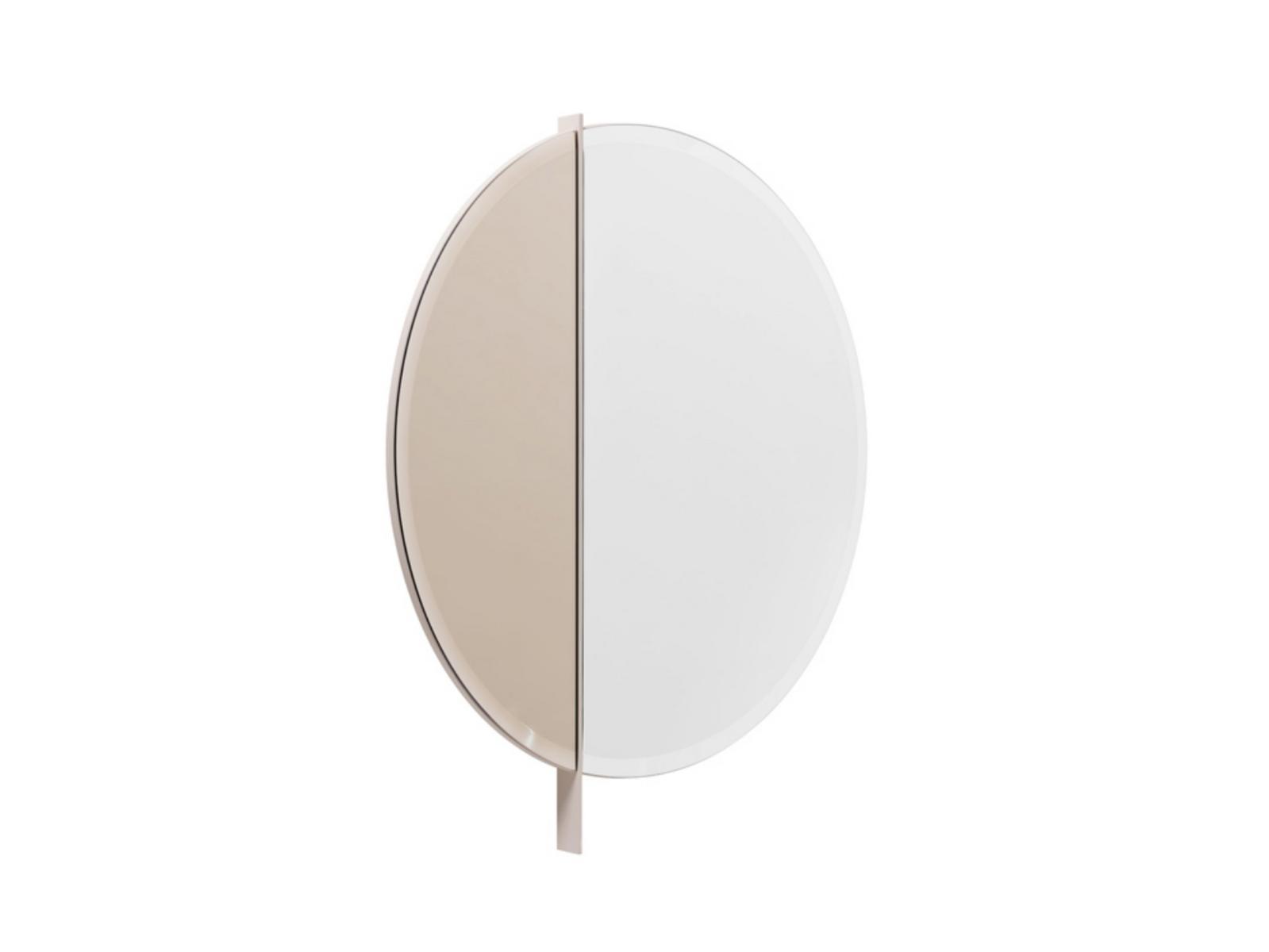 ZERO Round wall-mounted metal mirror