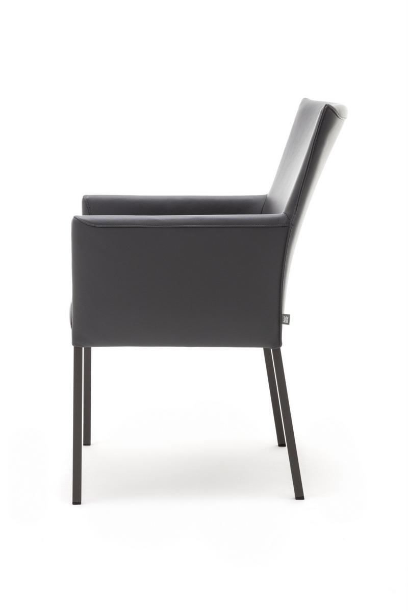 651 Leather chair with armrests