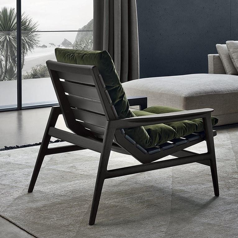 IPANEMA Upholstered fabric armchair with armrests
