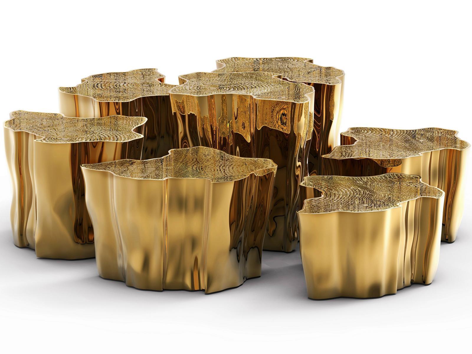 EDEN SERIES Brass coffee table for living room