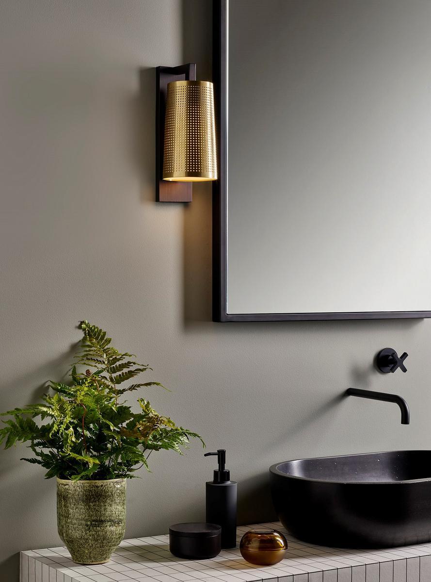 LAGO Wall lamp with steel and fabric dimmer