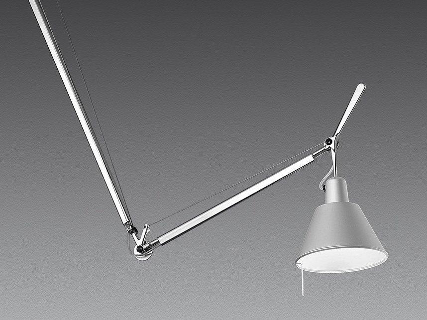 TOLOMEO DECENTRATA SUSPENSION Swivel aluminium pendant lamp