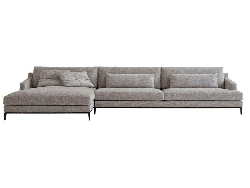 BELLPORT Fabric sofa with chaise longue