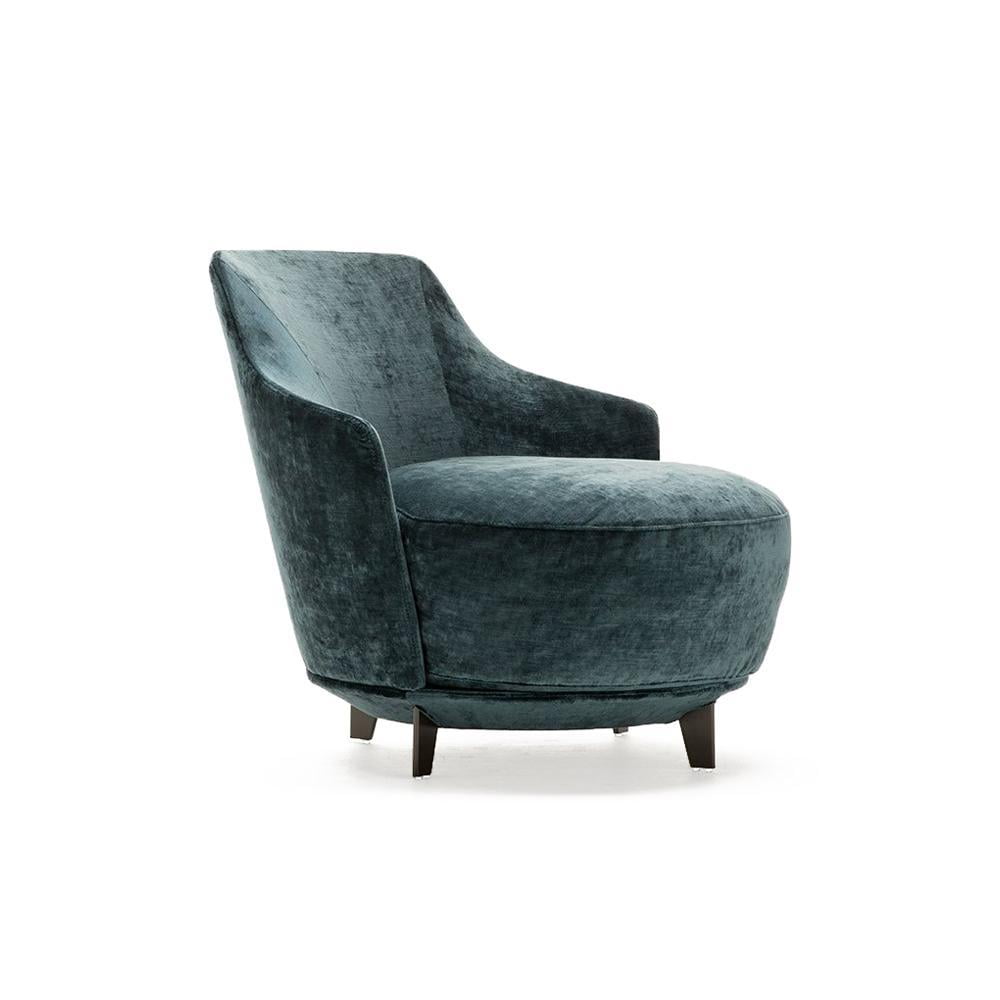 JAMMIN Leather armchair with high back in a contemporary style