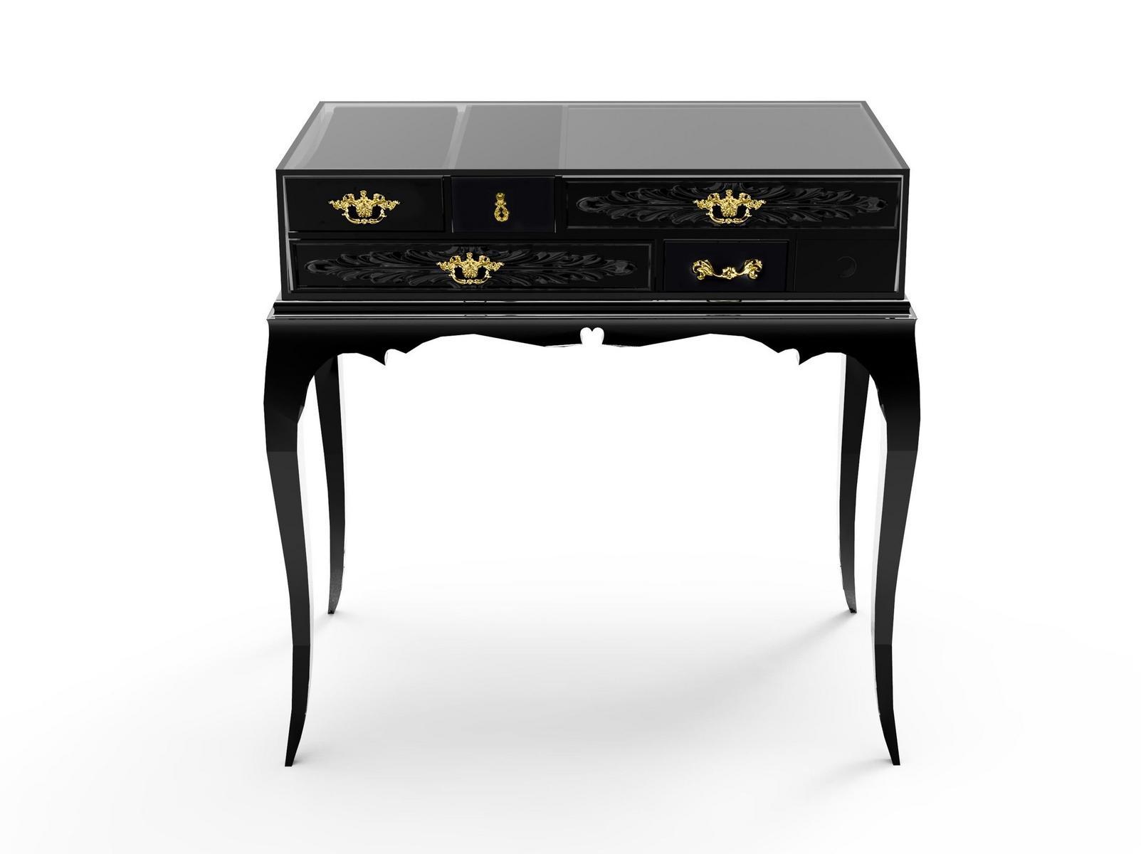 MELROSE Rectangular mahogany bedside table with drawers