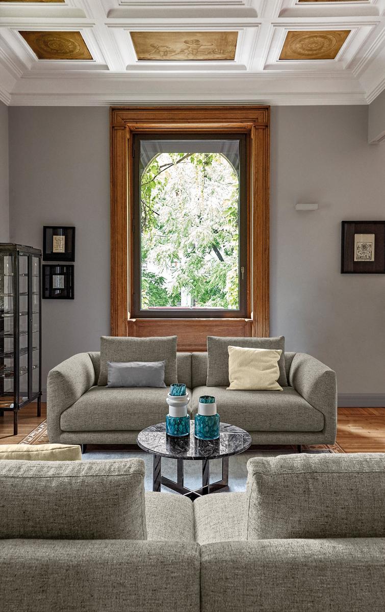SELF CONTROL 3 seater fabric sofa