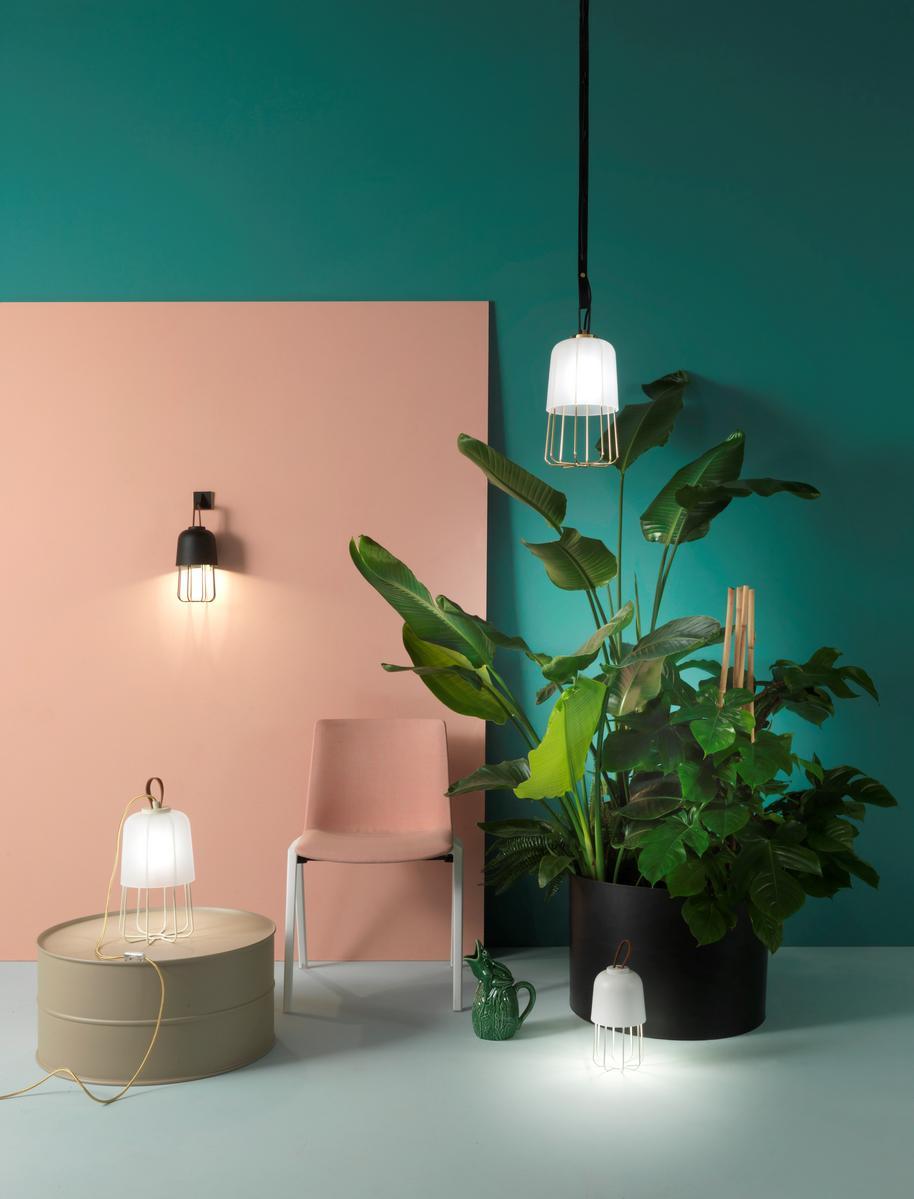MEDÙ LED glass and iron table lamp