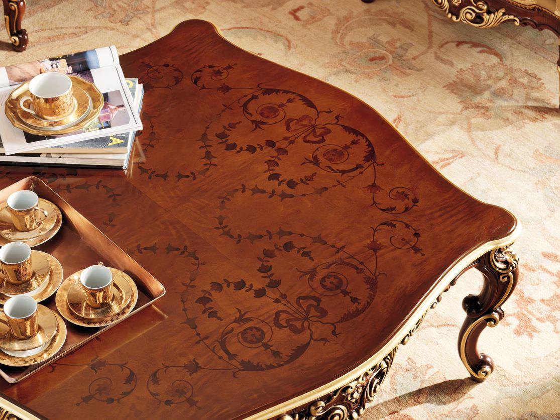 11621 Low square solid wood coffee table