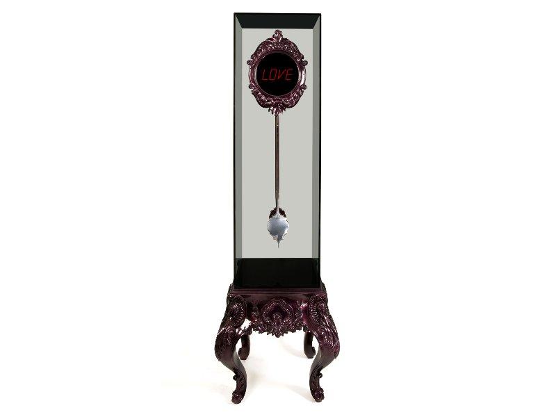 TIME GOES BY Pendulum wood and glass clock