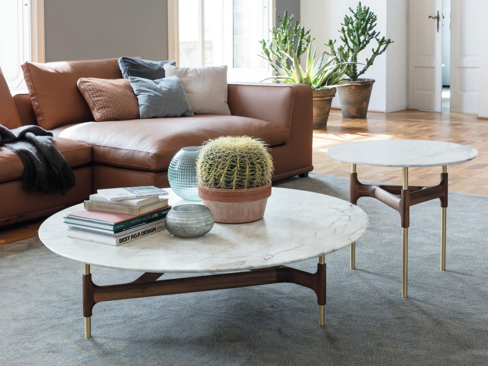 JOINT Round marble coffee table for living room