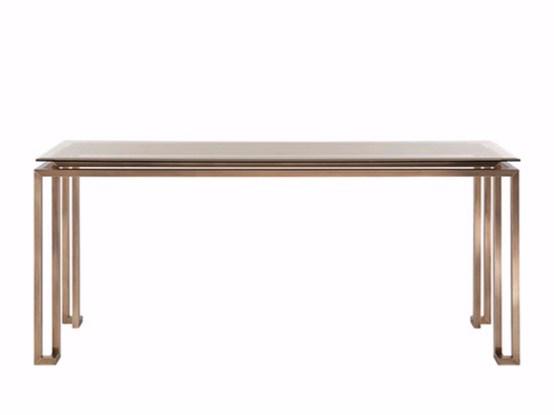 TRAFALGAR Rectangular brass console table