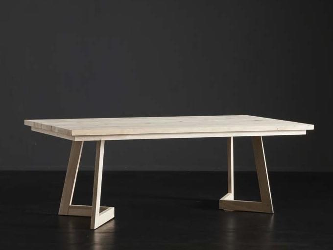 MADRID + SEVEN Rectangular wooden dining table