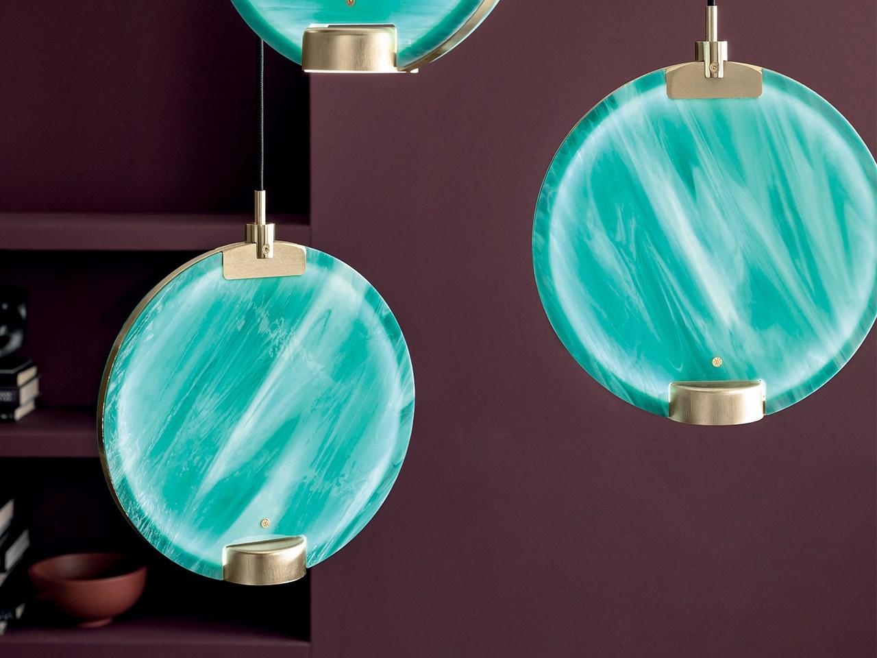 HORO S3 LED glass pendant lamp with dimmer
