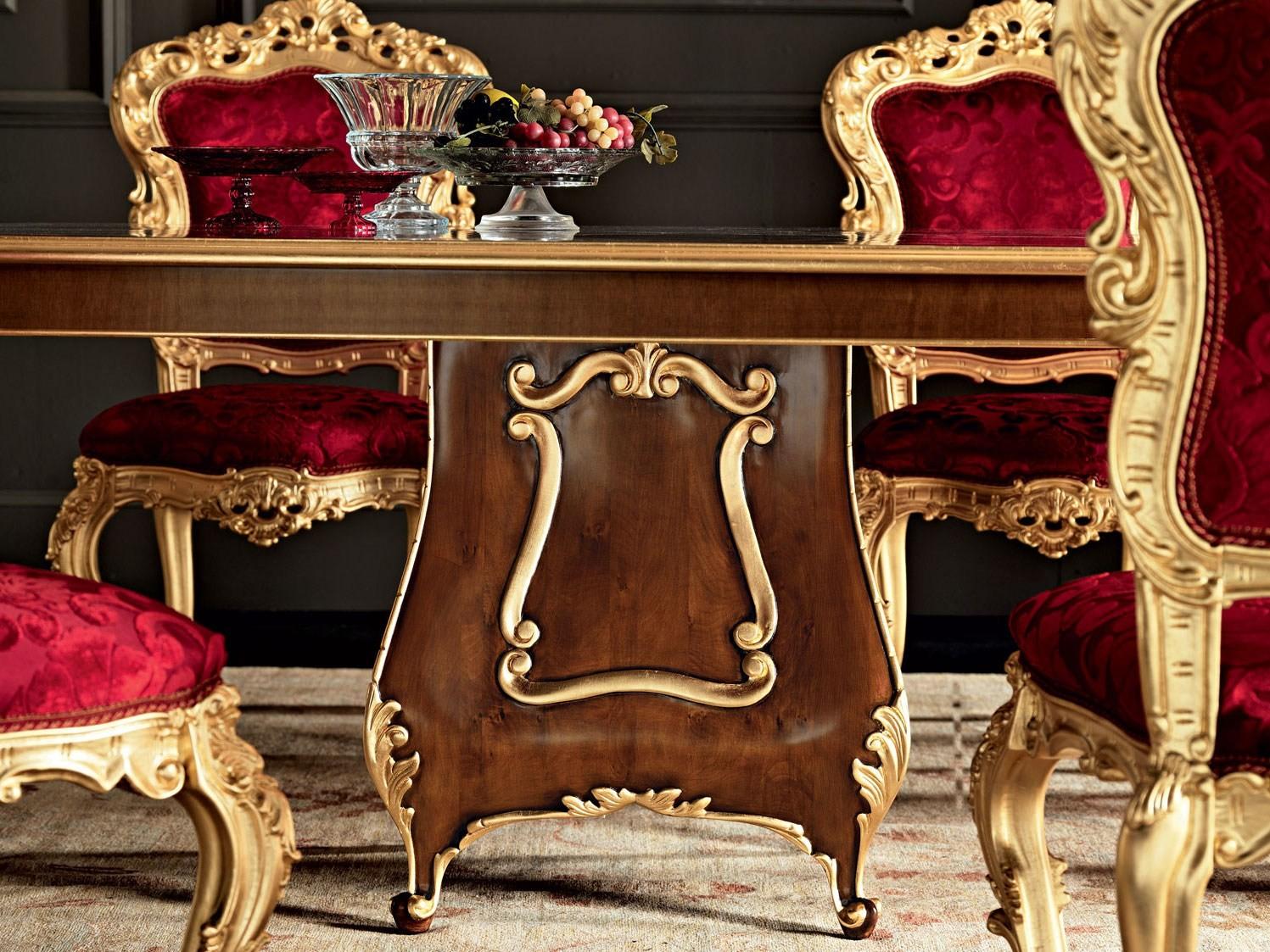 11118 Rectangular solid wood dining table