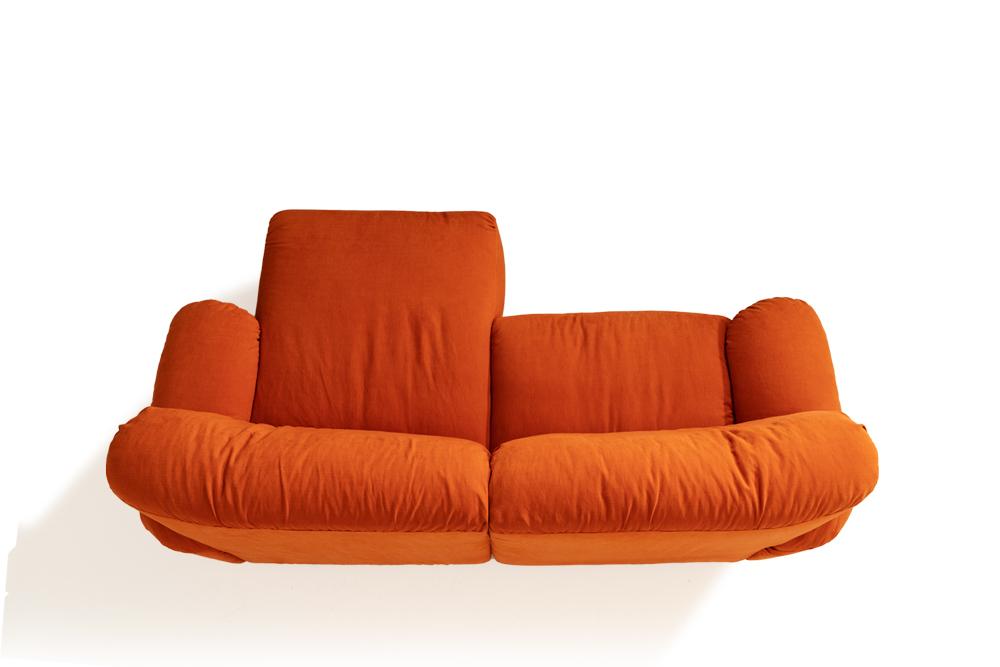 BELUGA Sectional fabric sofa with chaise longue