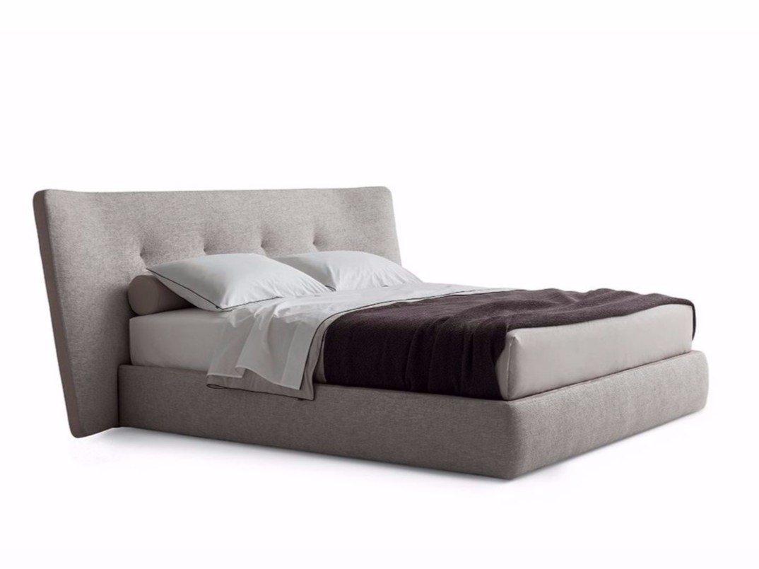 REVER Upholstered double bed with tufted headboard