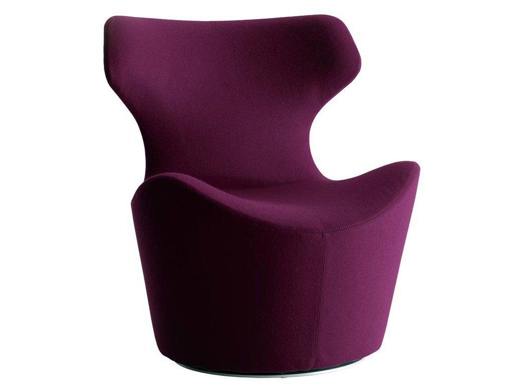 PICCOLA PAPILIO Swivel upholstered armchair