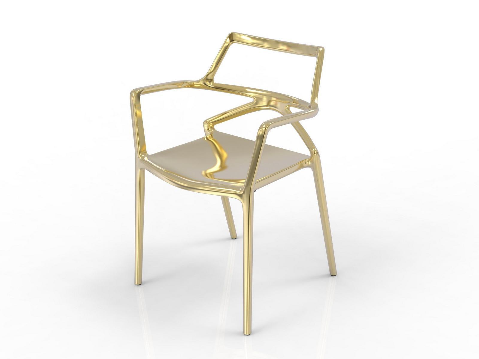 DELTA PREMIUM Polypropylene garden chair with armrests