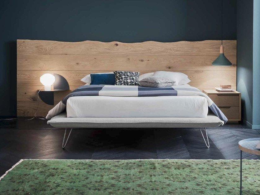WOOD RING 7 Upholstered solid wood double bed