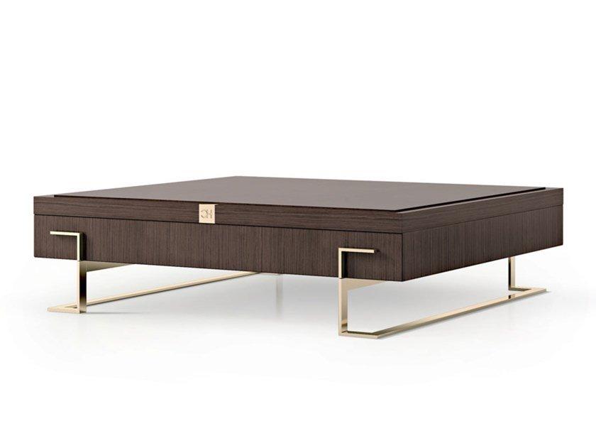 7913 Sled base low coffee table with storage space