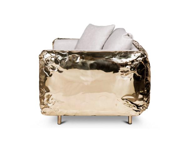 IMPERFECTIO Upholstered leather armchair with armrests