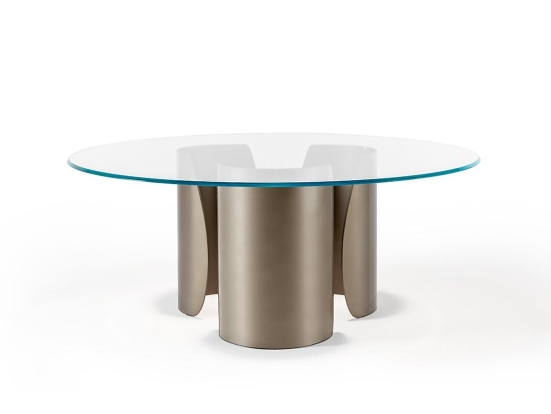 PETALO 72 Round glass dining table