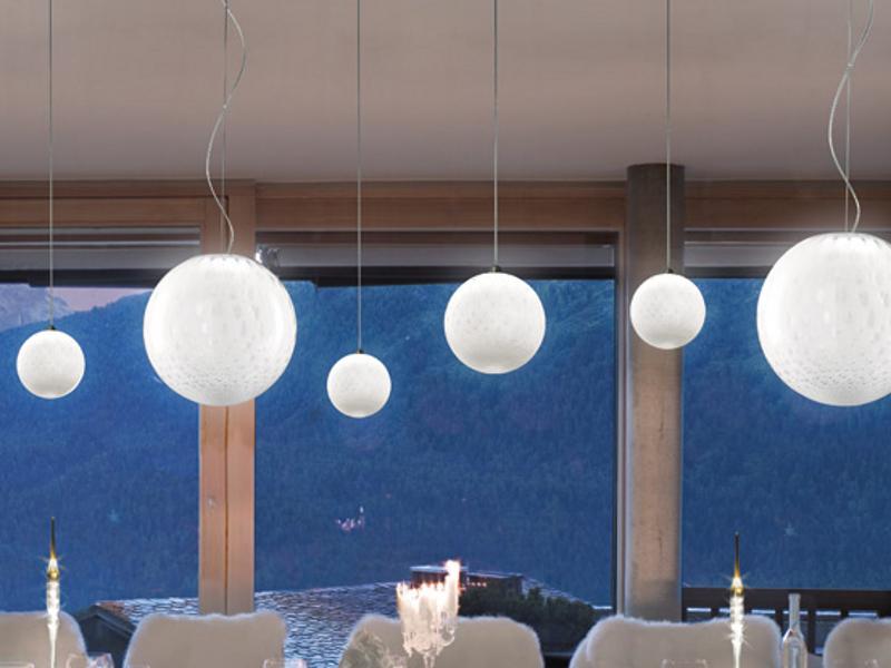 BOLLE SP Glass pendant lamp