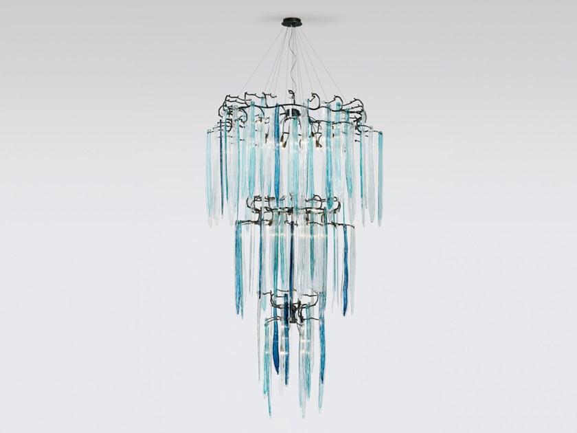 WATERFALL CT3303/30 Handmade bronze pendant lamp
