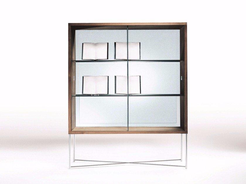 MOKA Wood and glass display cabinet
