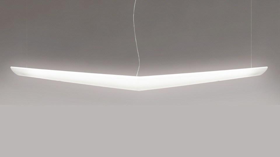 MOUETTE 2500 Fluorescent polypropylene pendant lamp