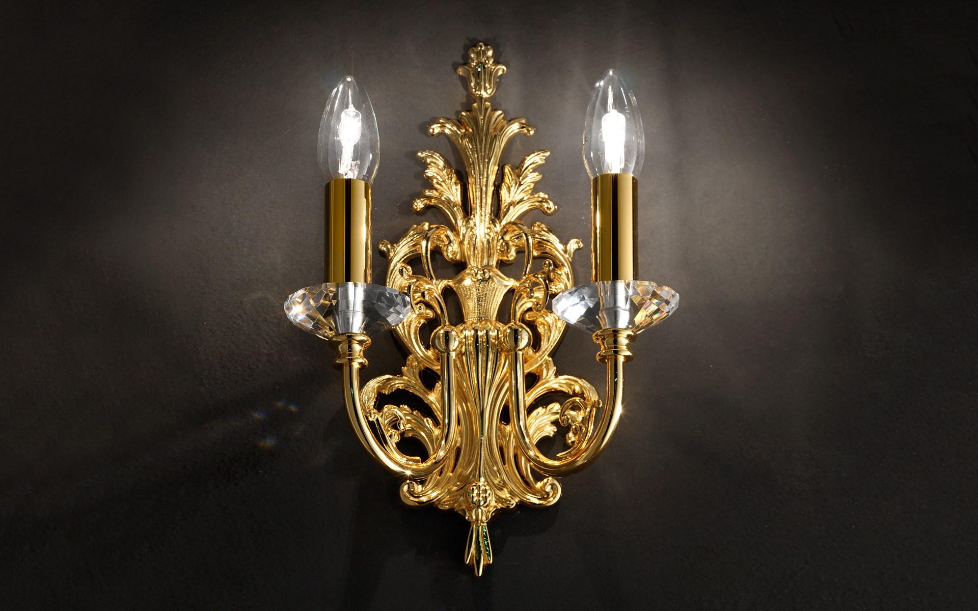 BRASS & SPOTS VE 1073 A1 / 1073 A2 Incandescent brass wall lamp
