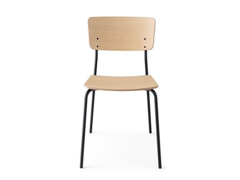 SNACK Open back multi-layer wood chair